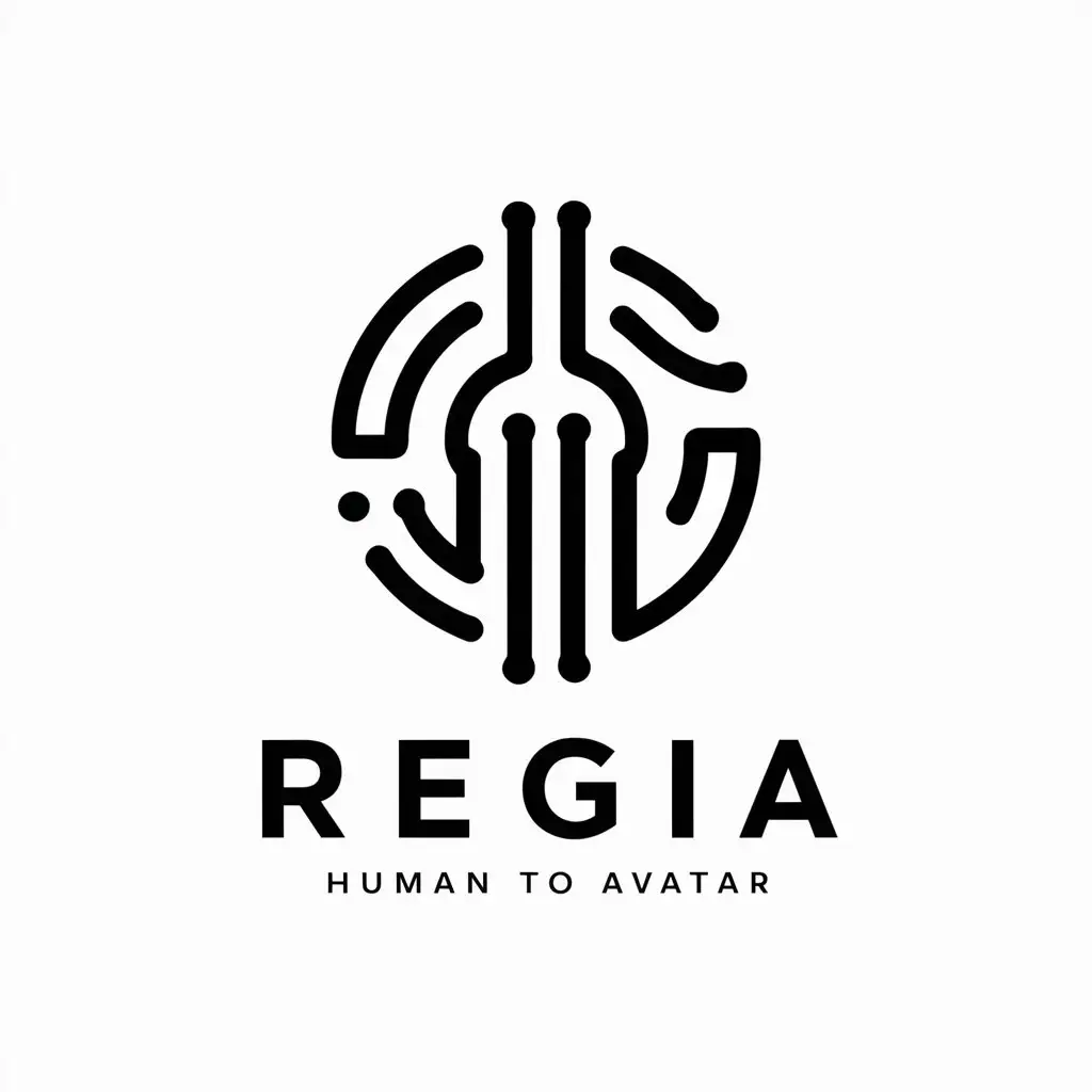 LOGO Design For RegIA Vector Design with IA Symbol Circuit Theme