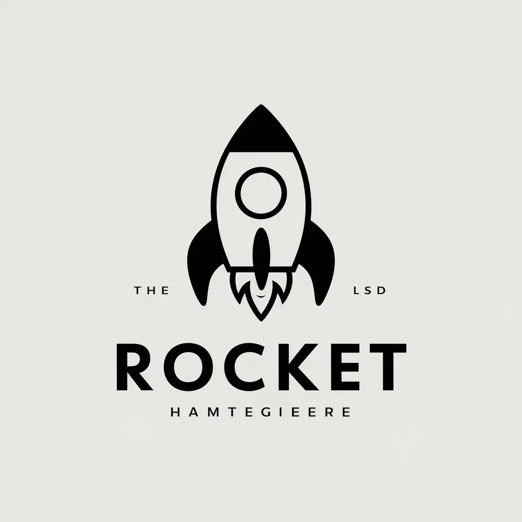 LOGO Design for Rocket Vector Style with Rocket Symbol and Moderate Design on Clear Background