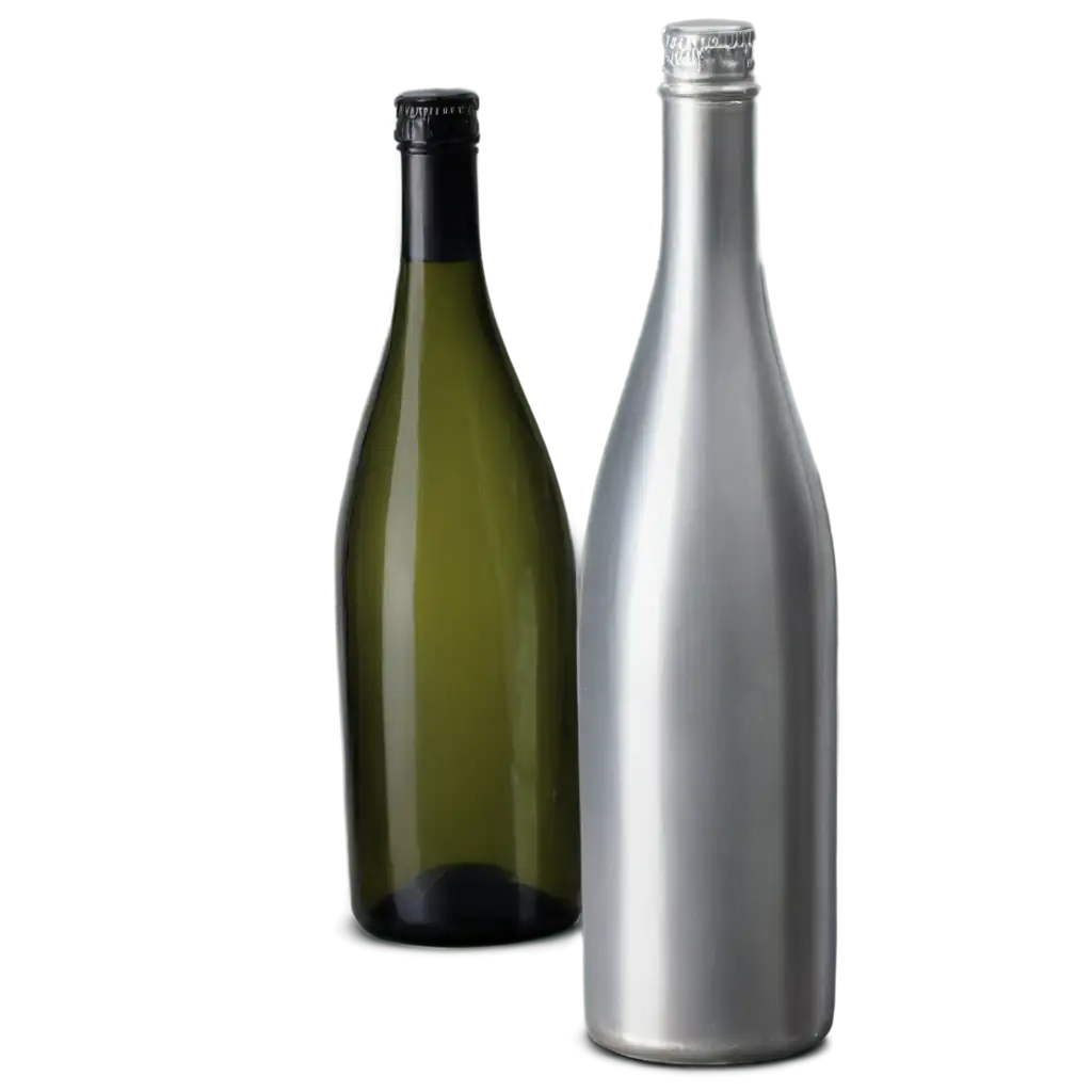 HighQuality-Silver-Wine-Bottle-PNG-Image-for-Versatile-Use