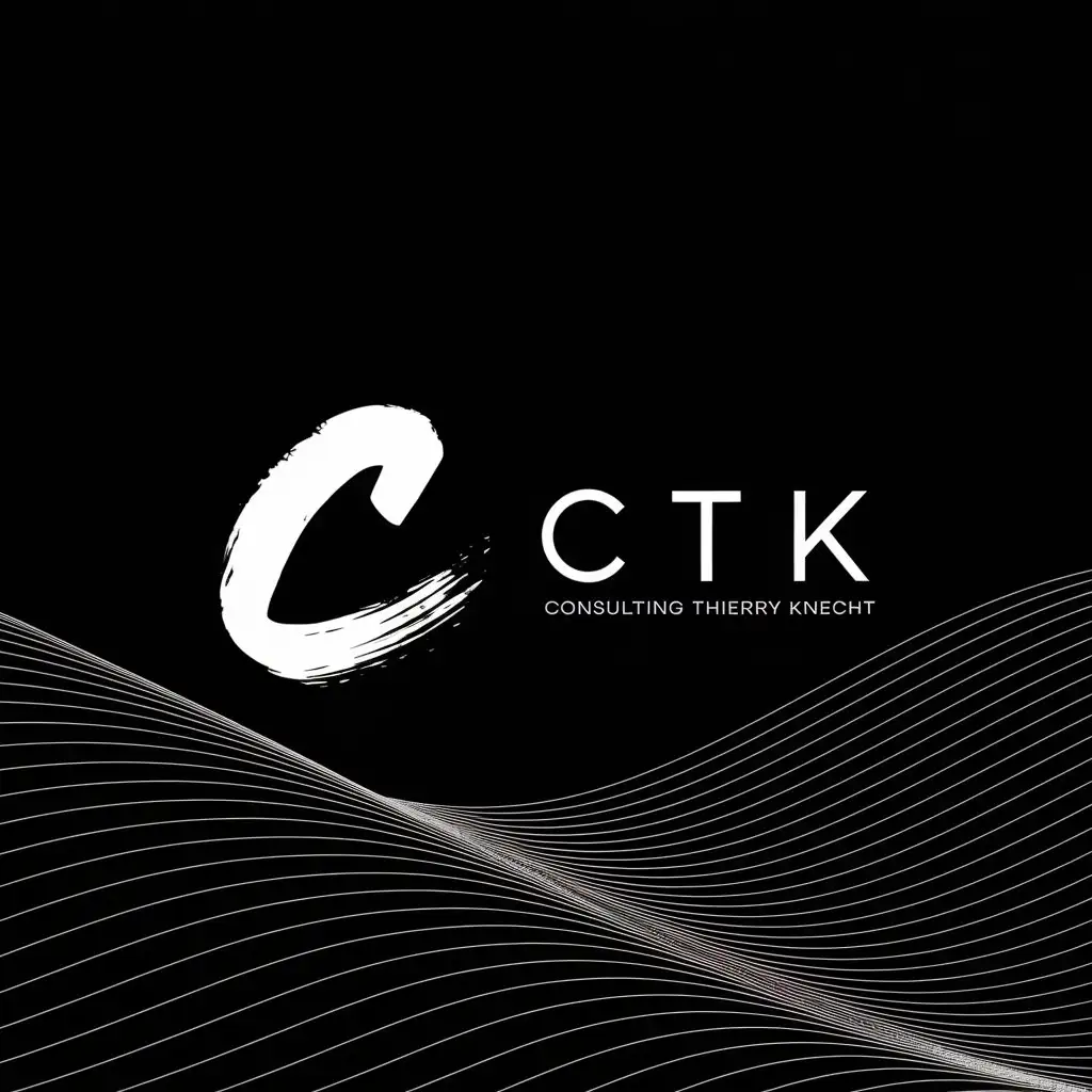 LOGO Design For Consulting Thierry Knecht Modern and Minimalistic with BrushPainted C