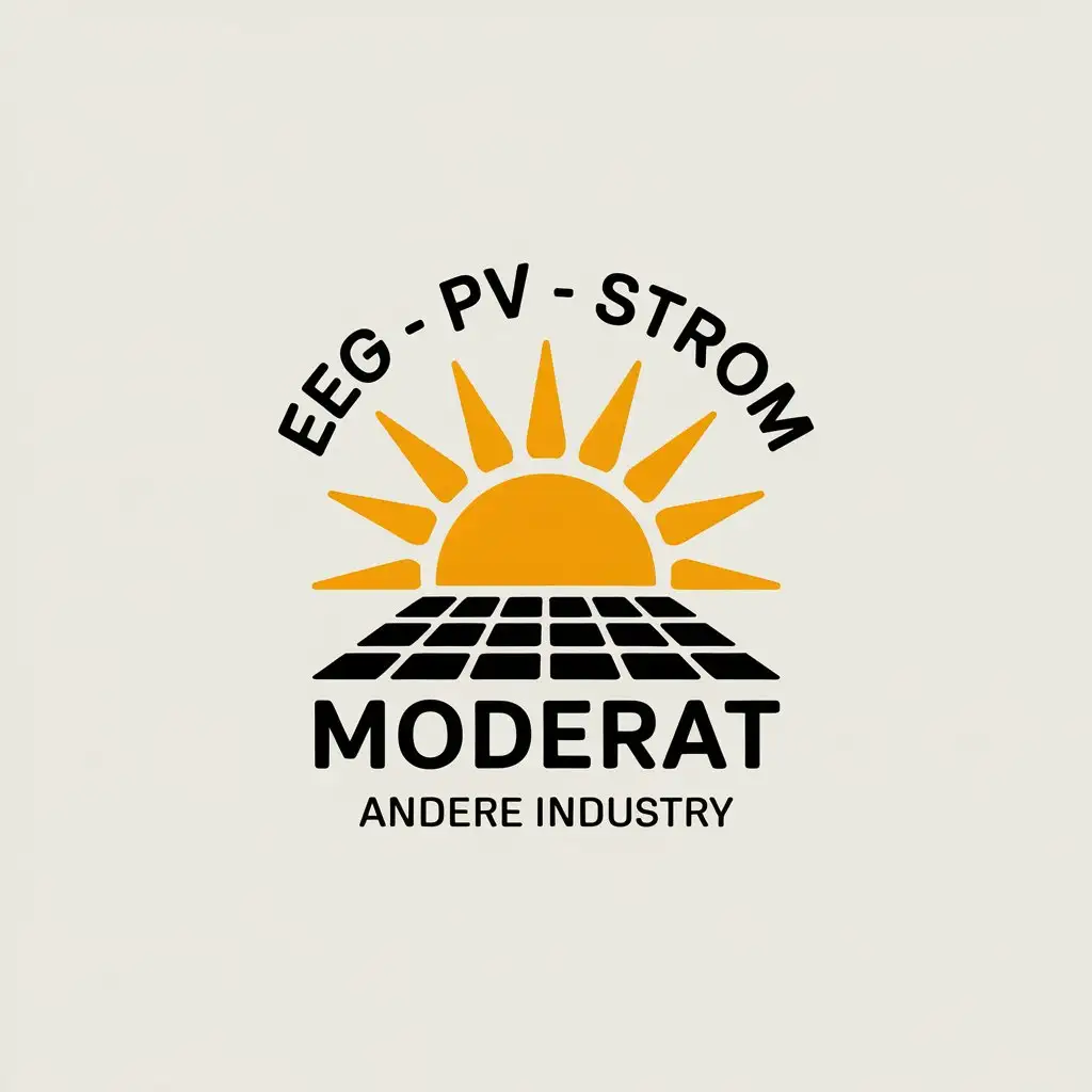 LOGO Design for EEG PV Strom Sonne Solarpanel Moderat Theme for Renewable Energy Industry