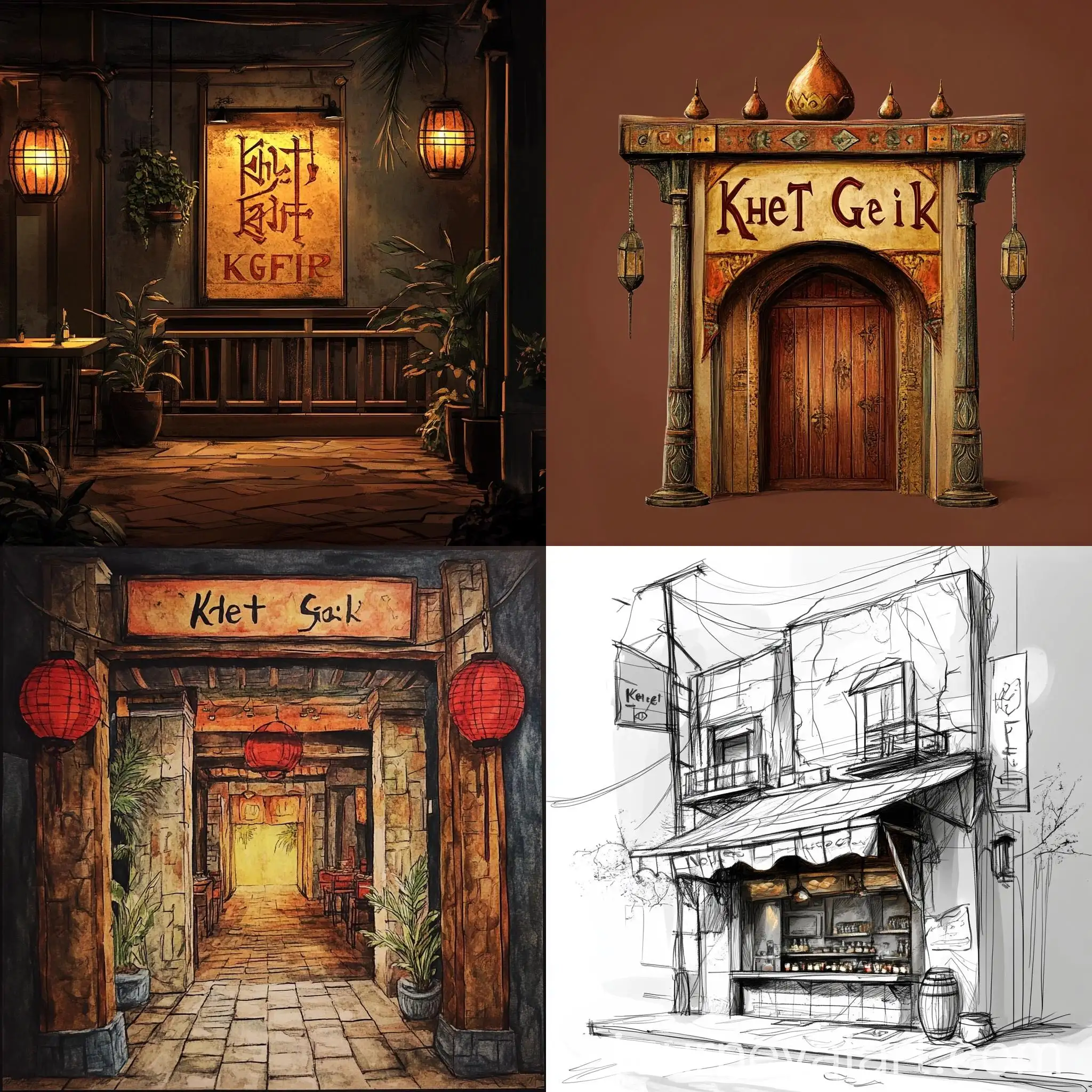 Restaurant-Entrance-Board-Khet-Grill