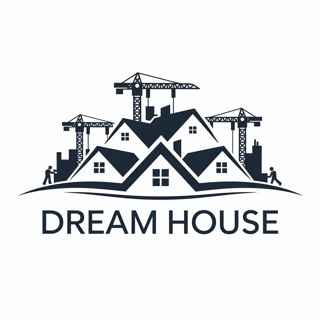 LOGO Design for Dream House Vector Design with House Symbol for Construction Industry