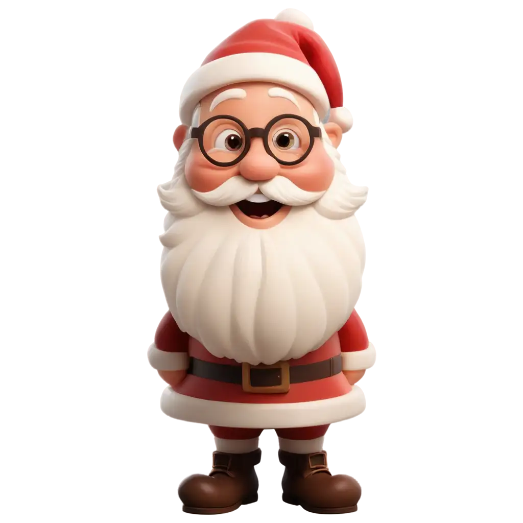 Festive-Cartoon-Santa-Claus-PNG-Image-in-Beige-and-Gold-Joyful-Holiday-Design