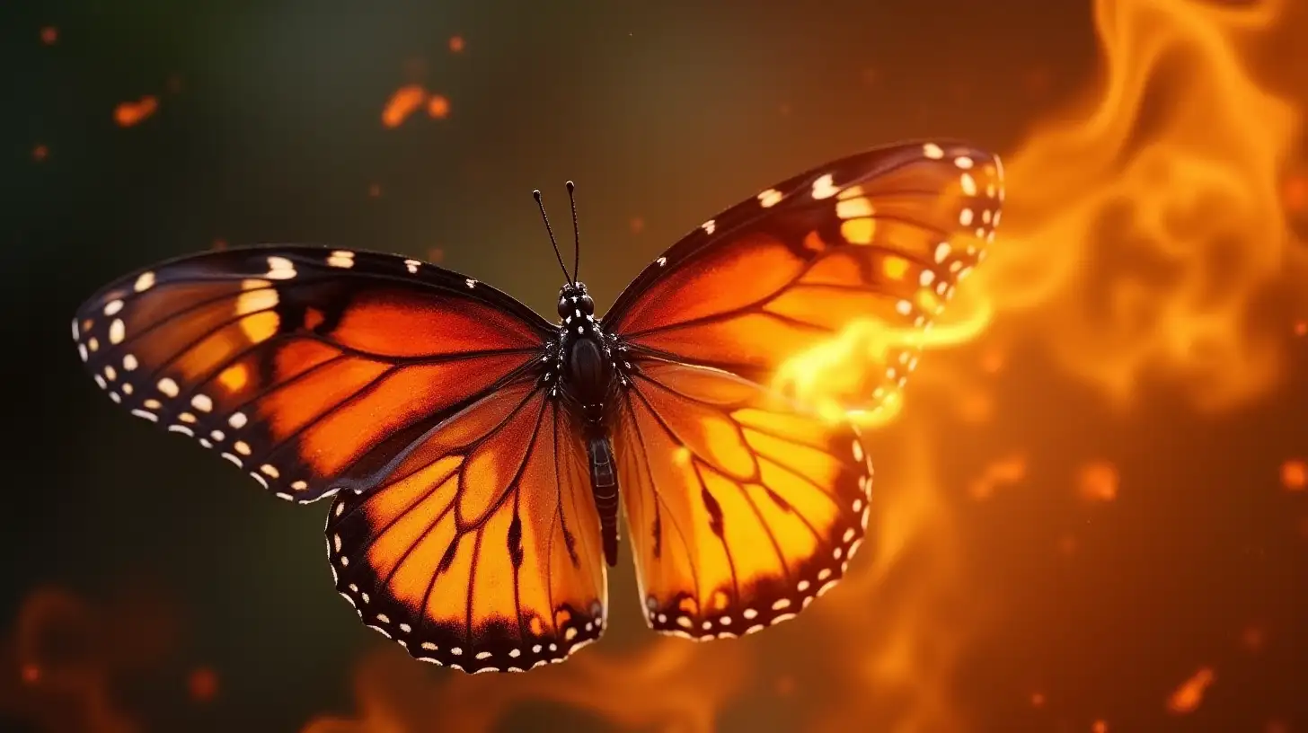 Butterflys Tragic Encounter with Fire Beauty Lost in Flames