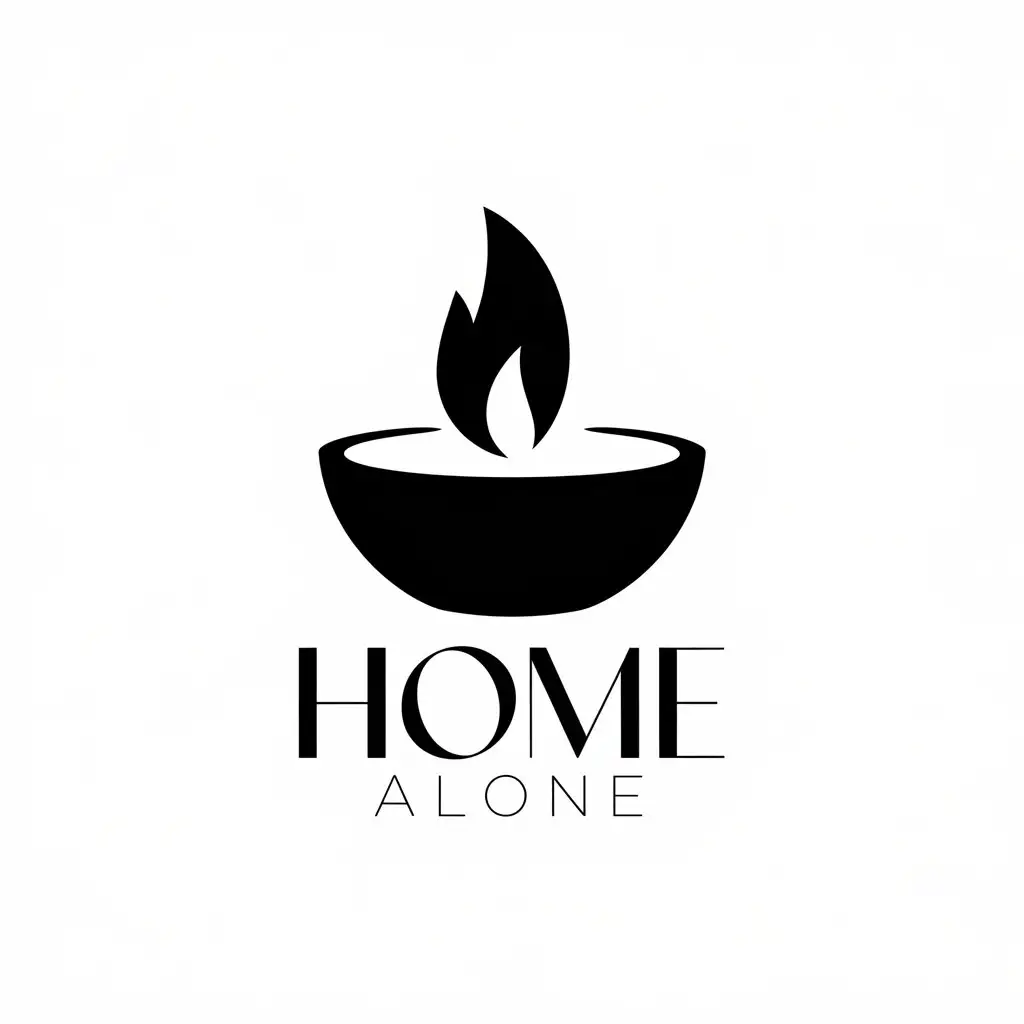 LOGO-Design-for-Home-Alone-Candle-Symbol-in-a-Moderate-Beauty-Spa-Theme