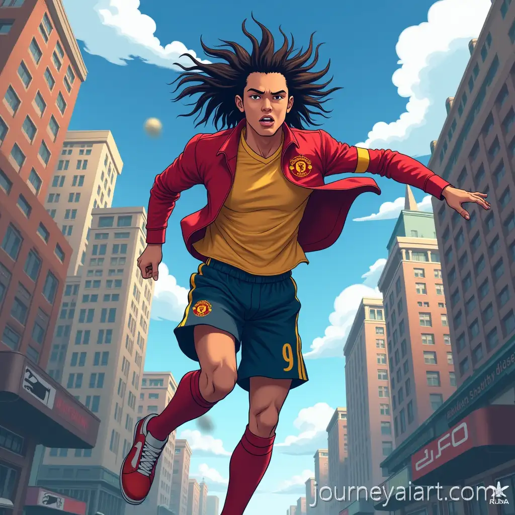 AnimeStyle-Ronaldinho-Flying-Through-New-York-City