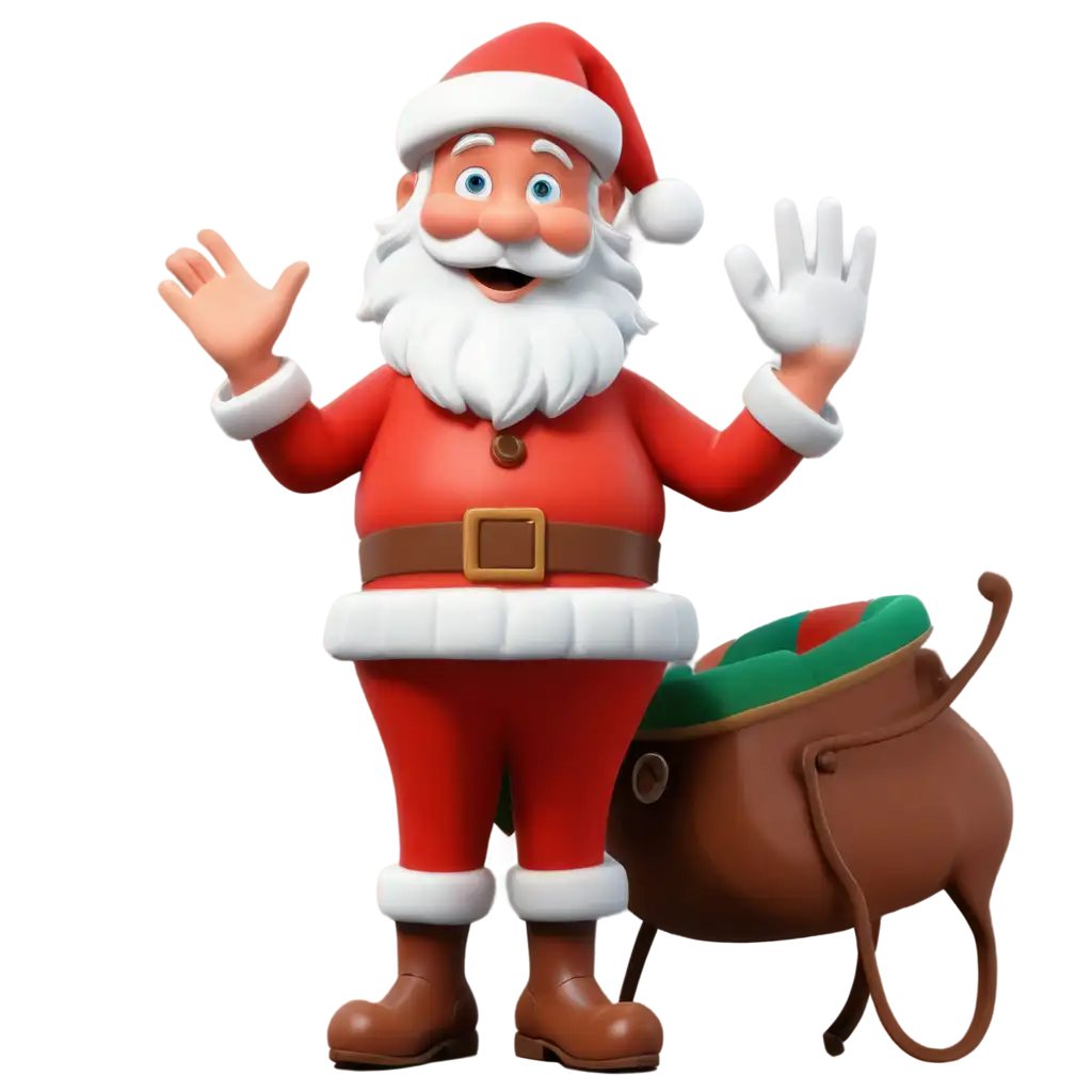 Santa-Waving-Cartoon-PNG-Cheerful-Holiday-Character-Illustration