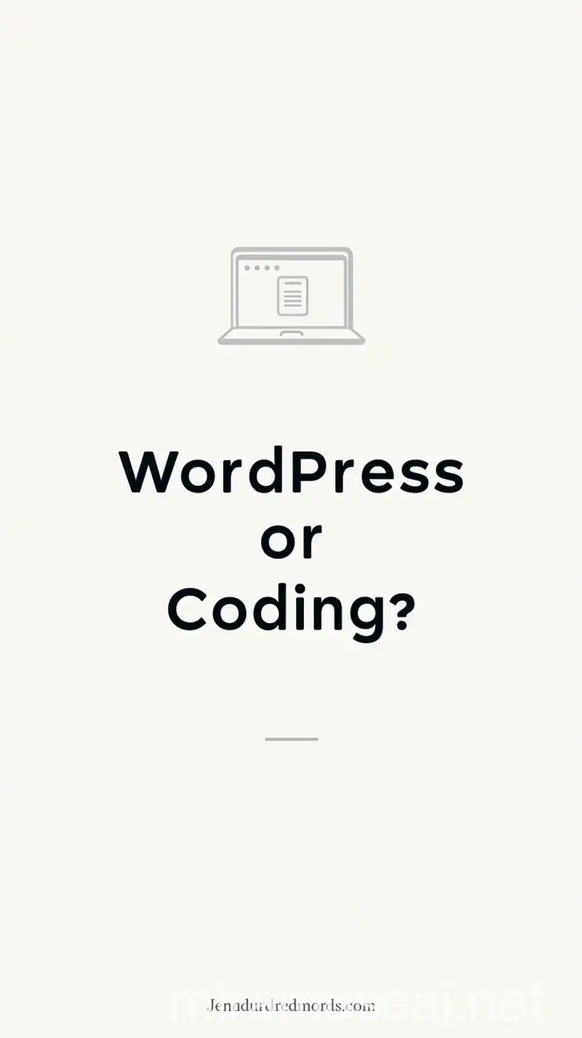 Webpage and Laptop Icon with WordPress or Coding Text