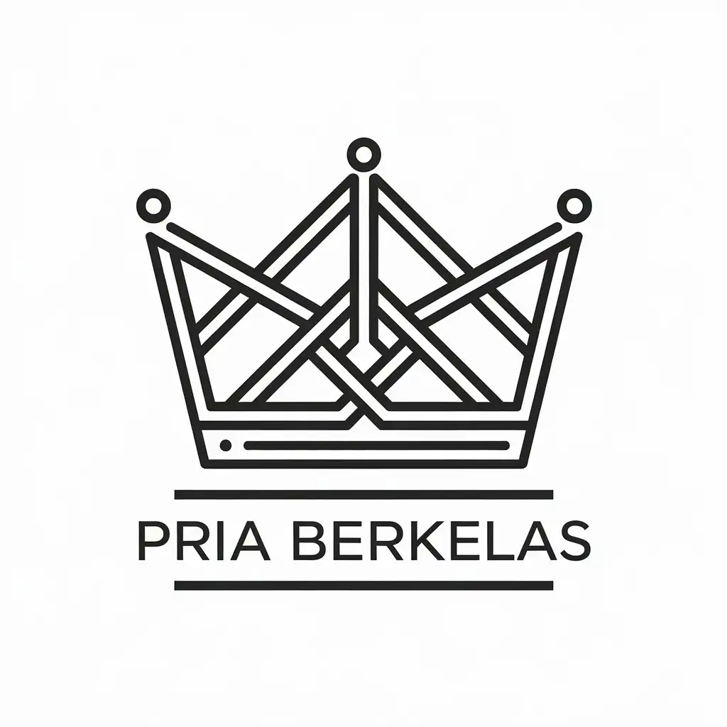 LOGO Design for PRIA BERKELAS Minimalistic Elegant Pathway Theme with Clear Background