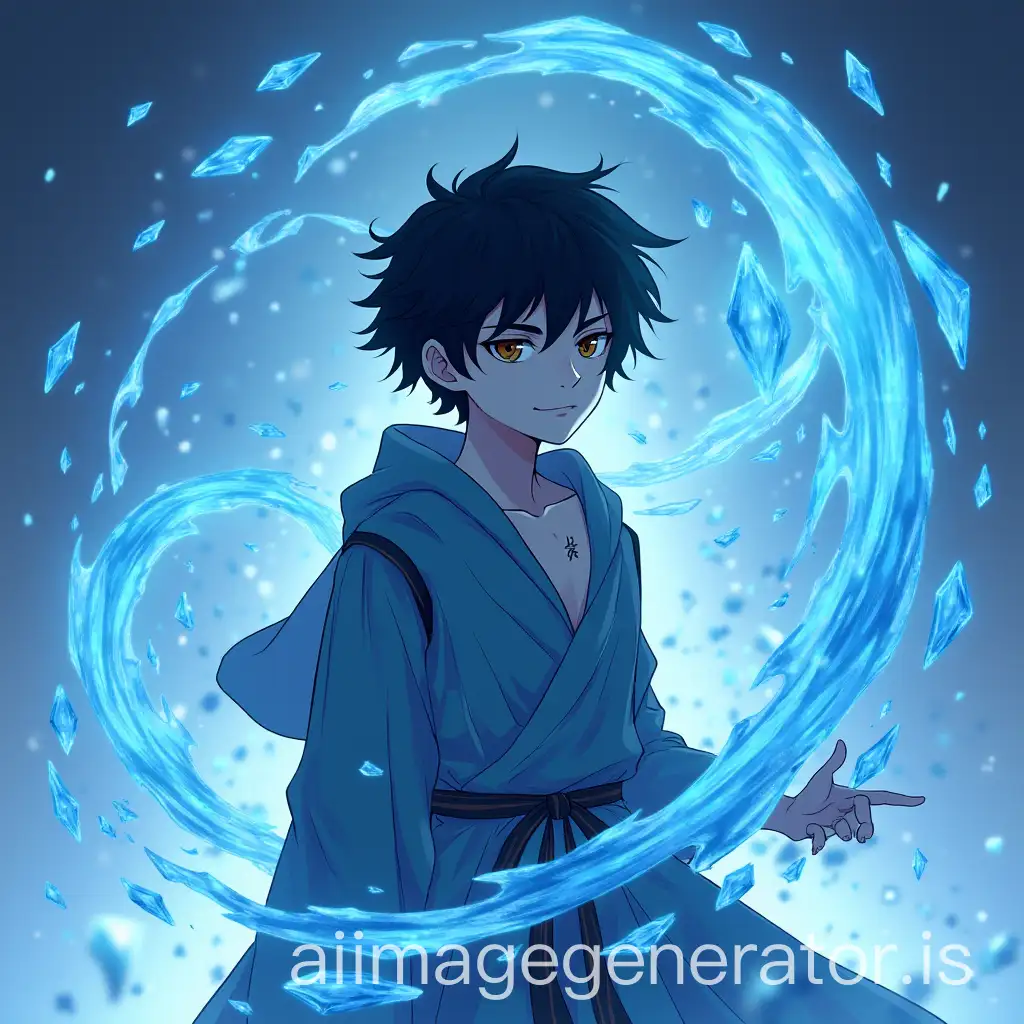 Anime-Man-with-Black-Hair-as-a-19YearOld-Ice-Mage