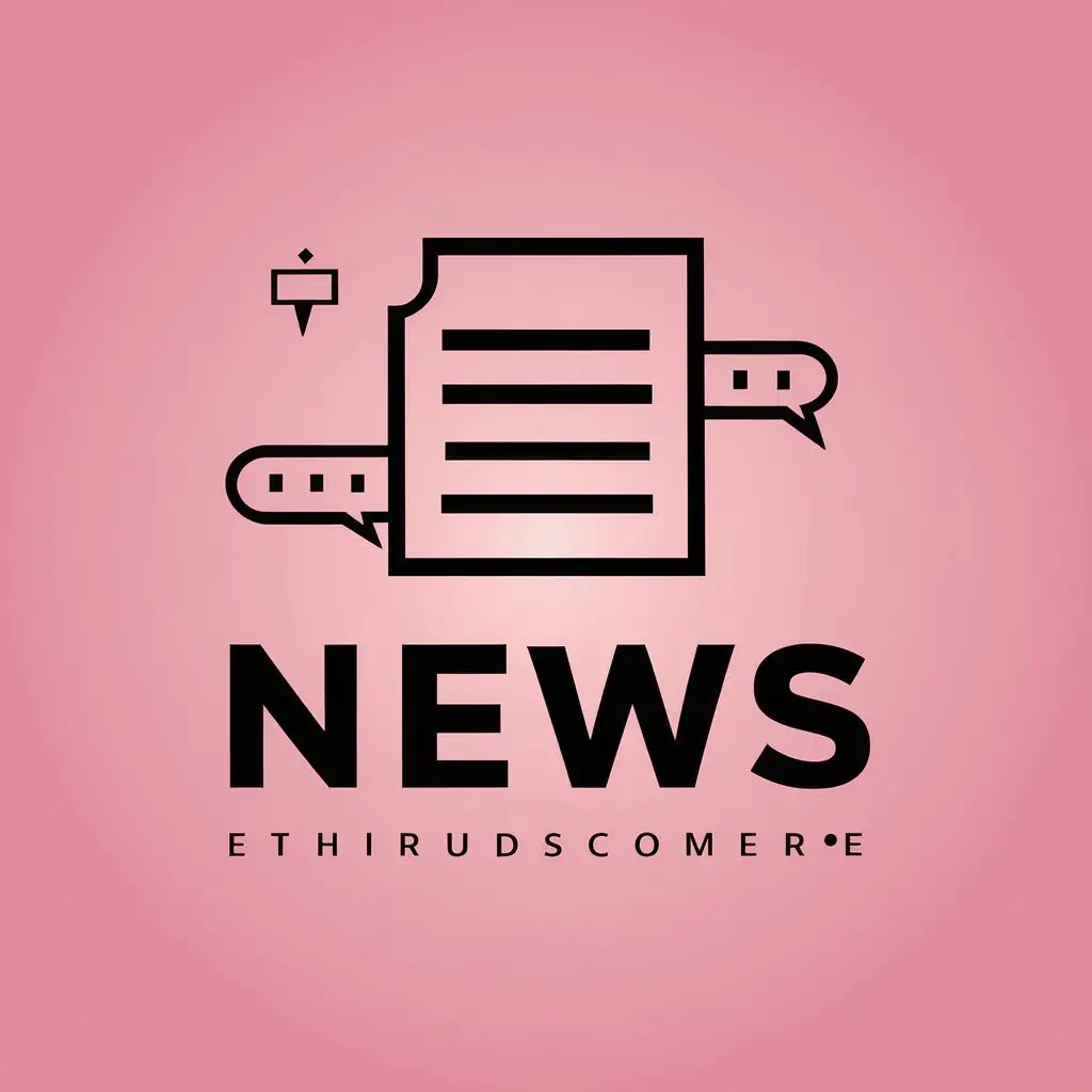 a vector logo design,with the text "news", main symbol:paper, comments,Minimalistic,be used in Internet industry,clear background