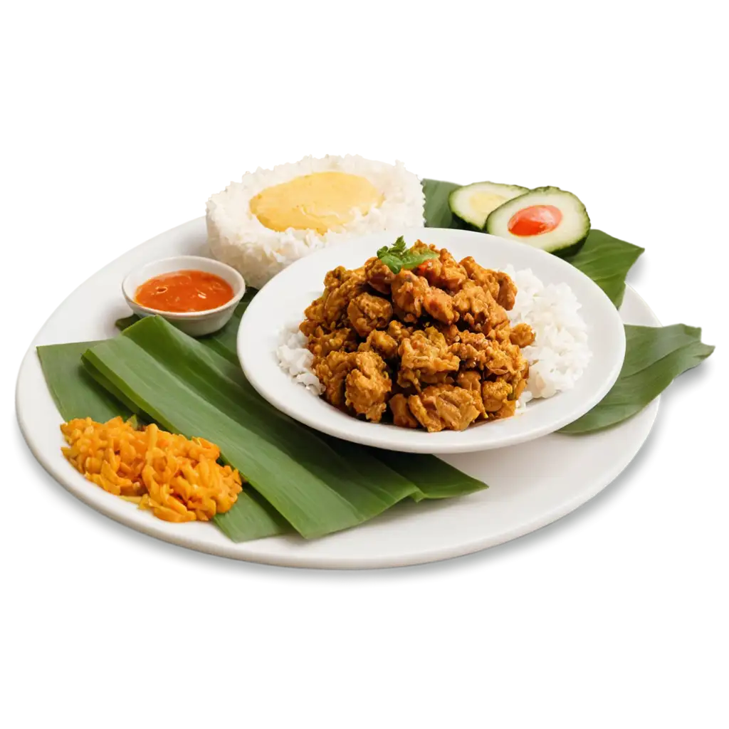 Nasi-Uduk-PNG-with-Telur-Rebus-Tempe-Goreng-and-Sayur-Timun-High-Quality-Food-Image-for-Your-Website