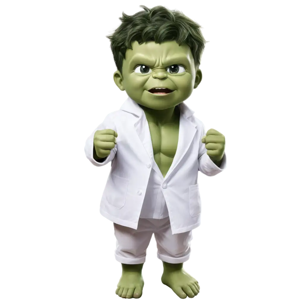 Baby-Hulk-in-White-Robe-PNG-A-ScientistInspired-Superhero-Concept