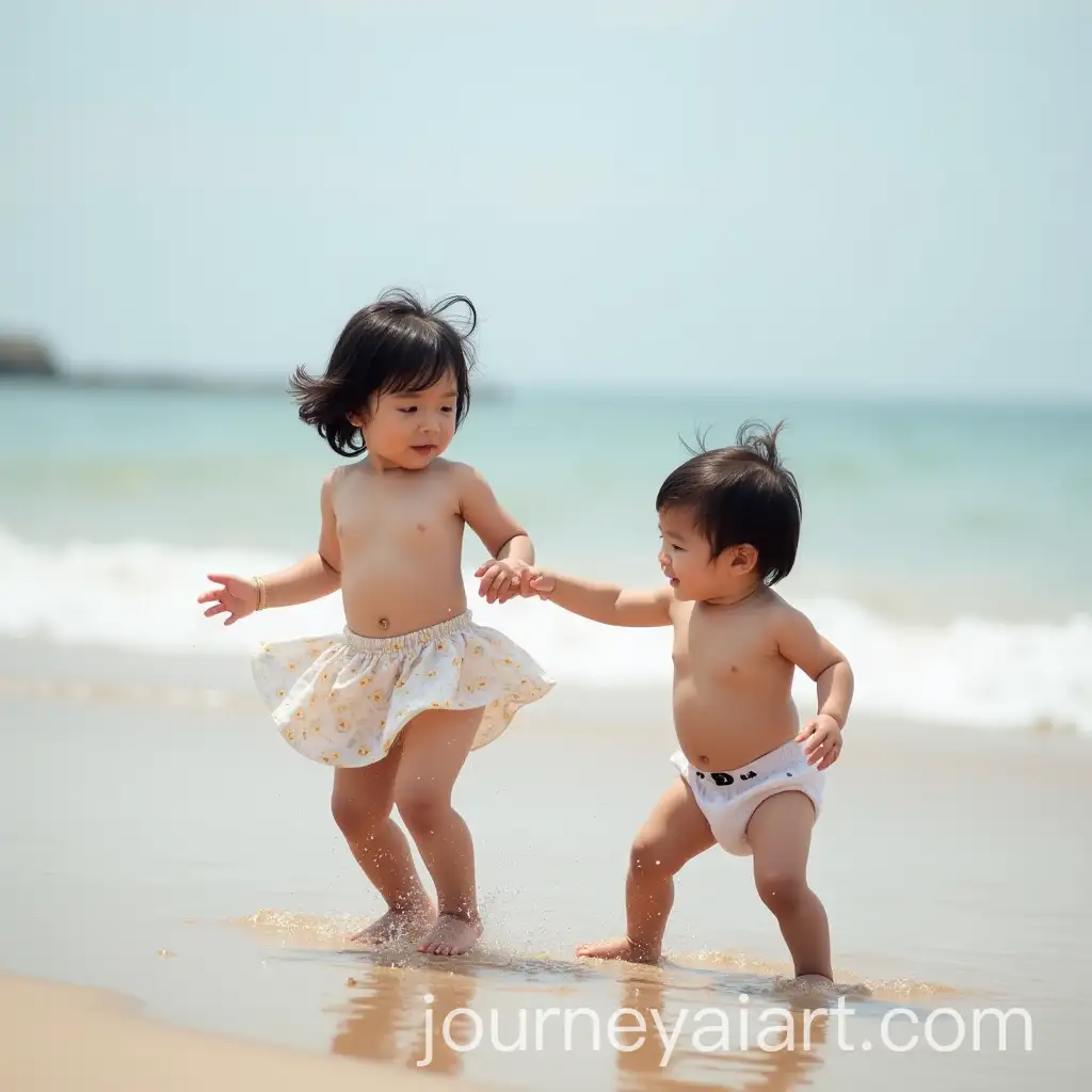 ASEAN-Twin-Babies-Enjoying-Playtime-on-the-Beach