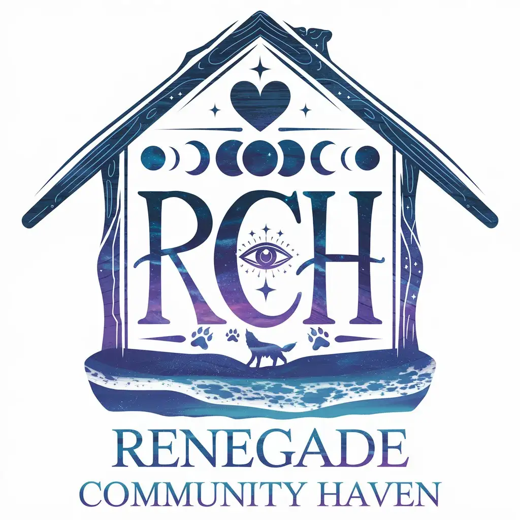 LOGO Design for Renegade Community Haven Rustic Spiritual and NatureCentric