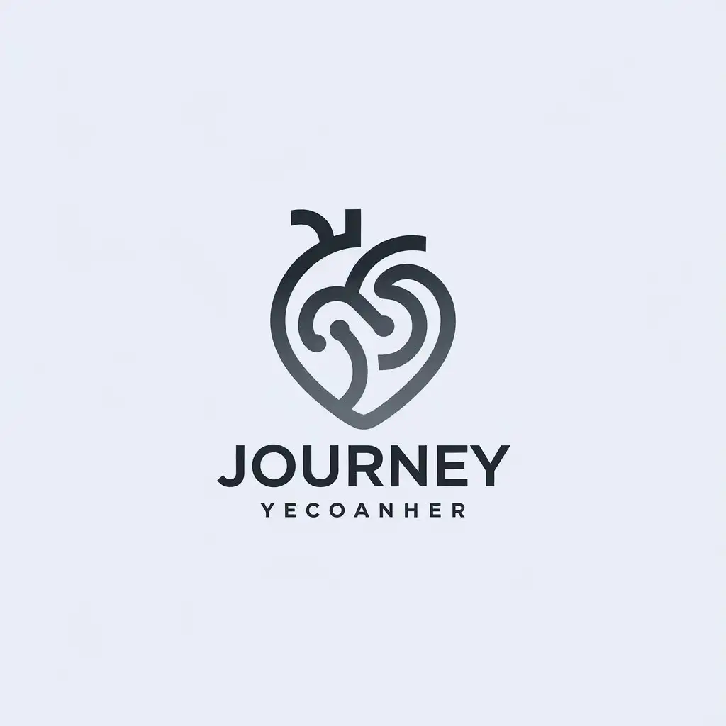 LOGO Design for Journey Minimalistic Heart Symbol for Medical Dental Industry