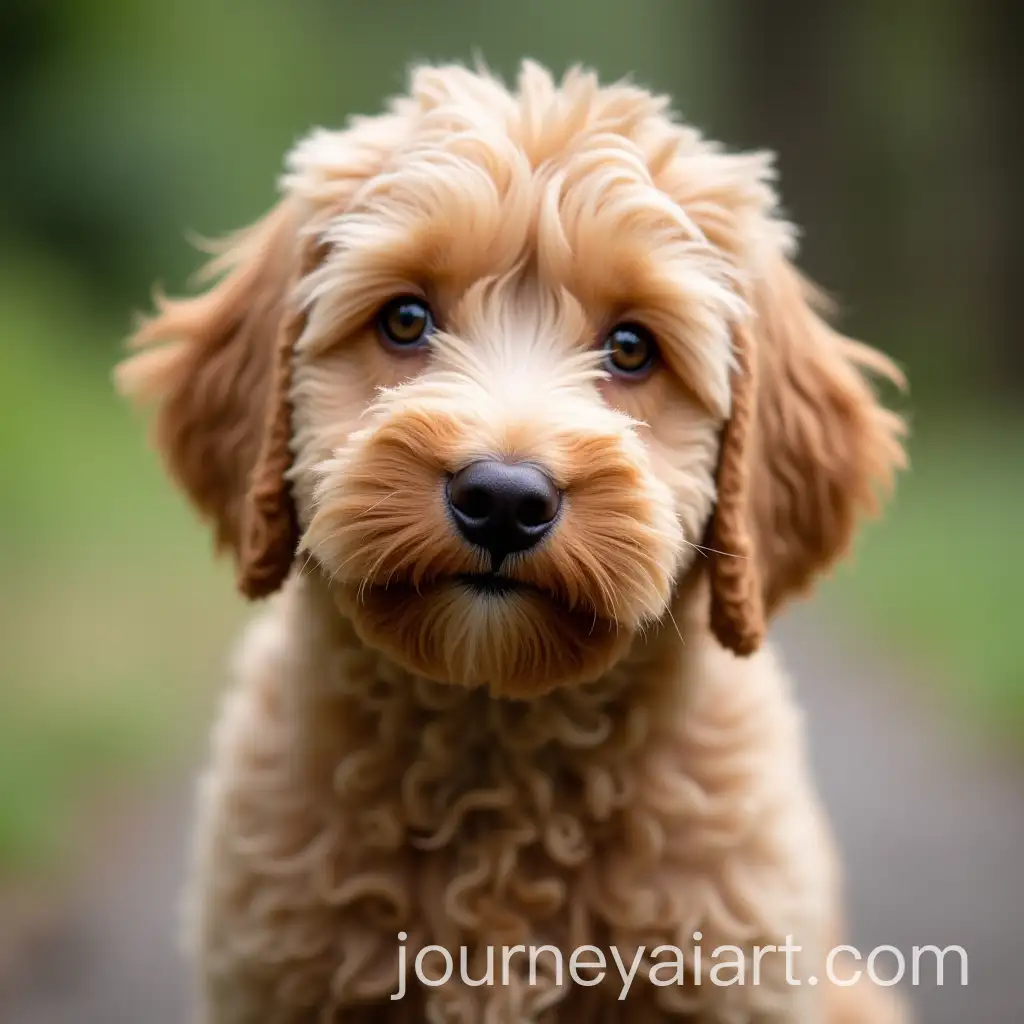 Australian-Labradoodle-with-Brown-Eyes-Looking-Towards-Viewer