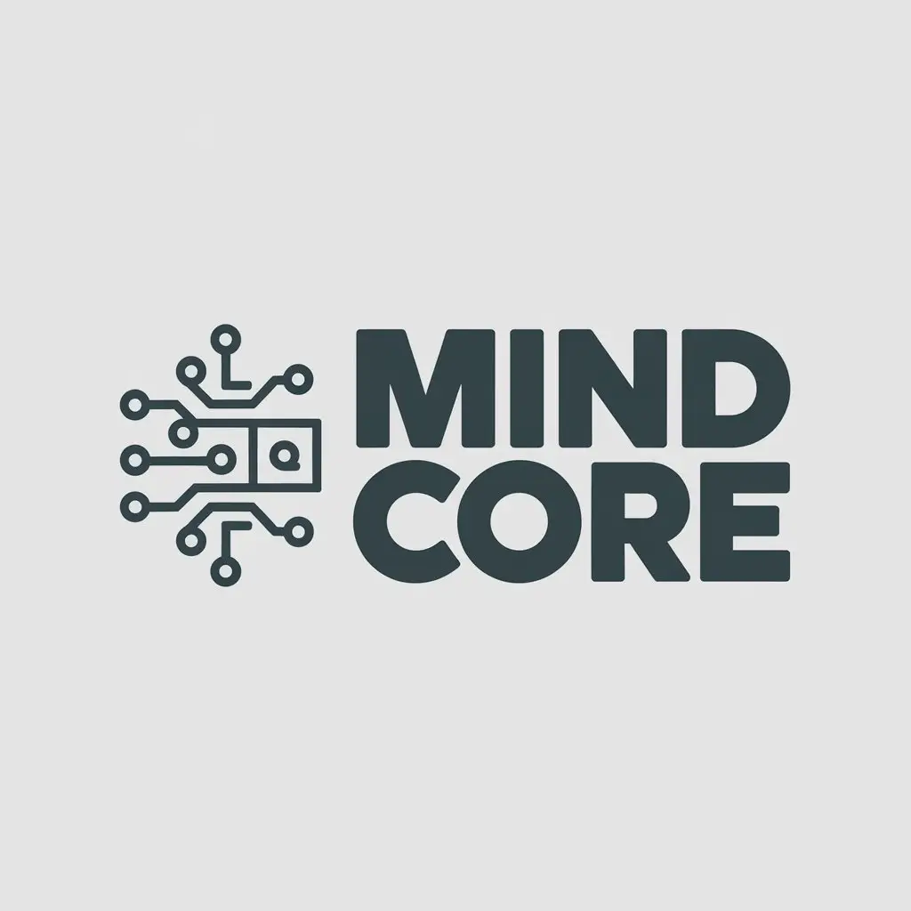 LOGO-Design-for-MINDCORE-Modern-Text-with-CircuitInspired-Mind-Symbol-on-White-Background