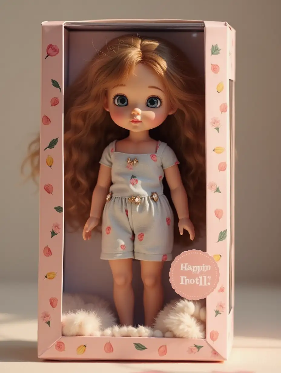 Create a doll in packaging according to a photo of myself as similar as possible