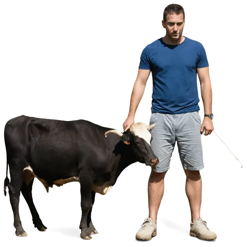 Man-with-His-Cow-PNG-Image-for-Various-Creative-Uses