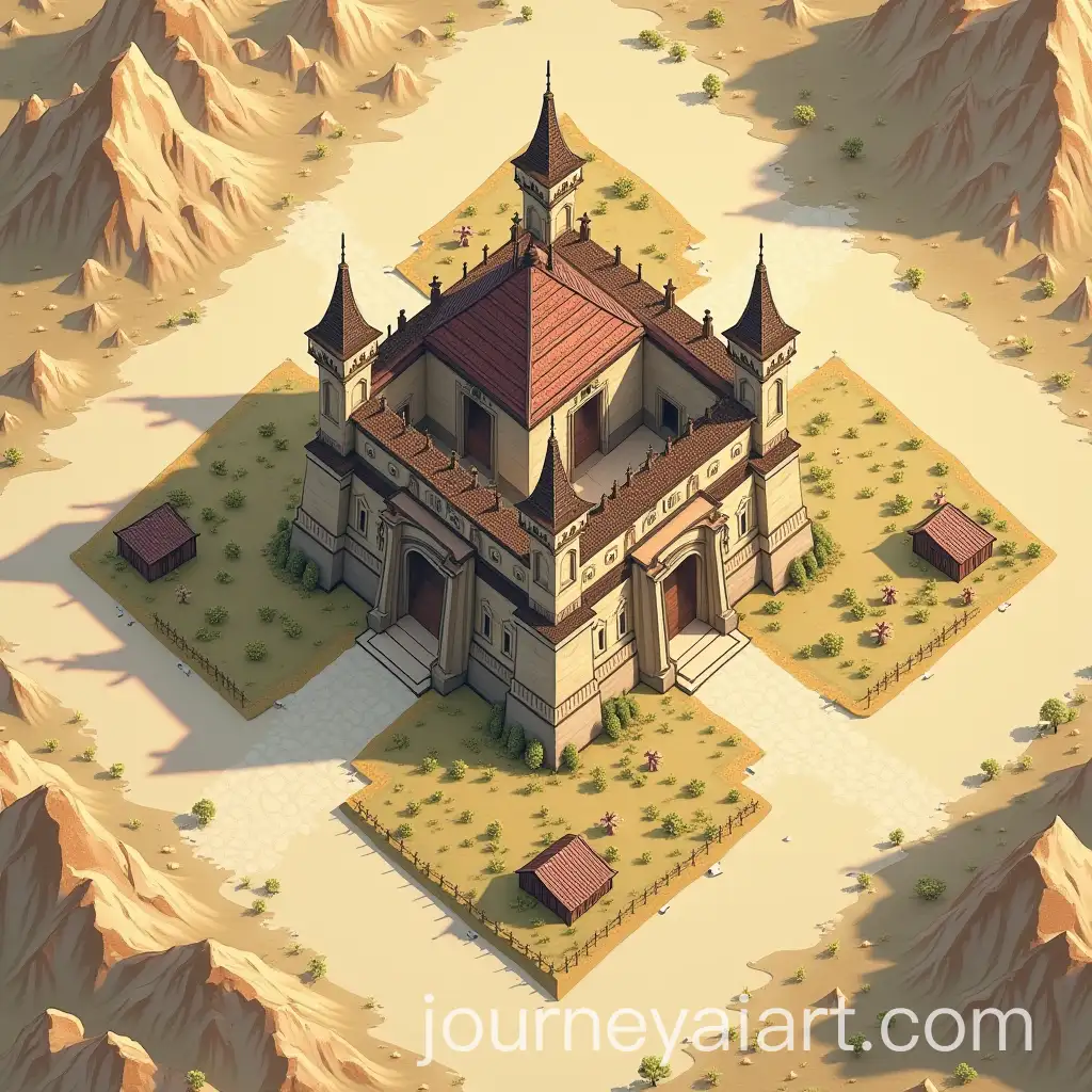 Warring-States-Inspired-Board-Game-with-Castle-and-Small-City