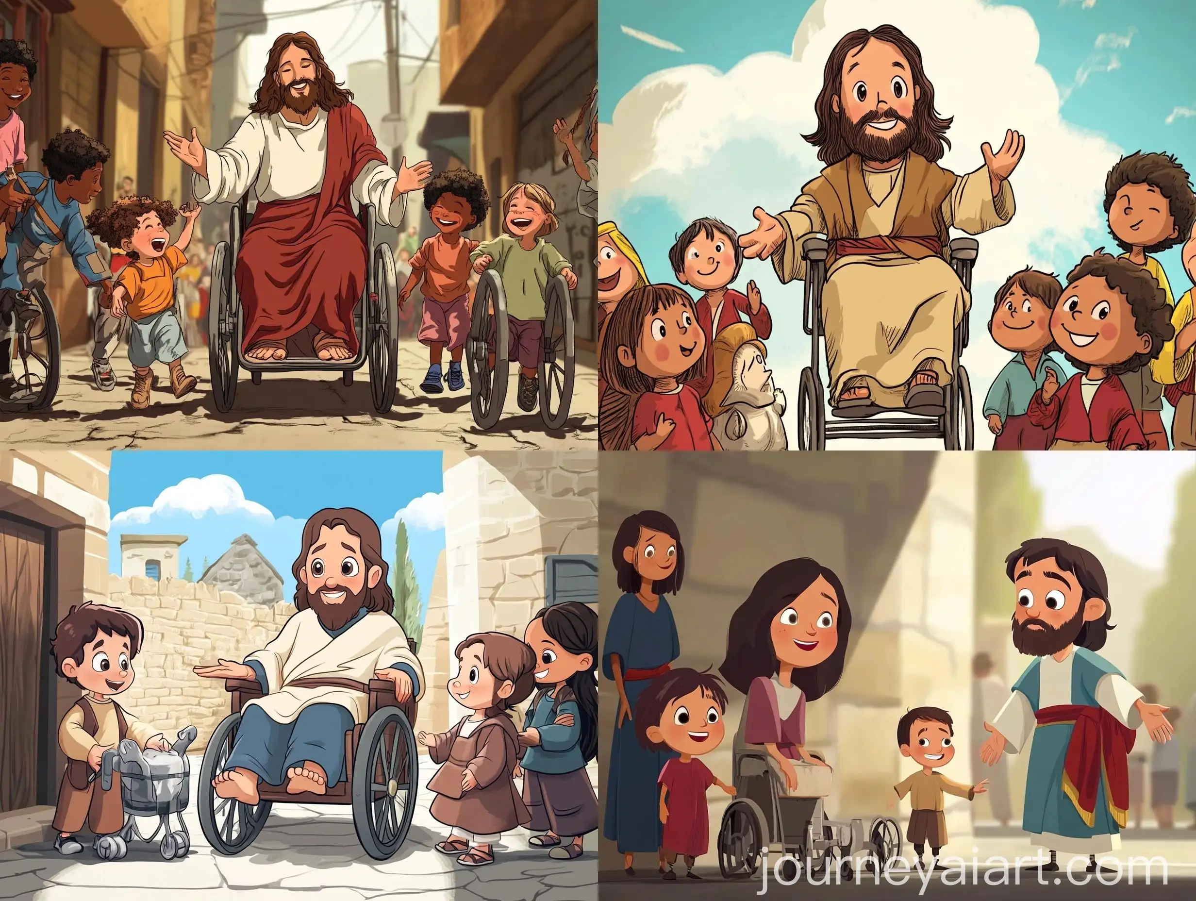 Jesus-Among-Disabled-Children-Cartoon