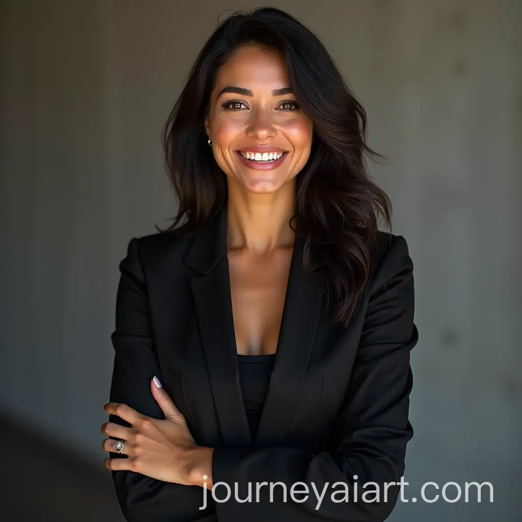 Confident-Latina-Woman-in-SuitAI-Art-Prompt-Expansion-Smiling-for-Photograph