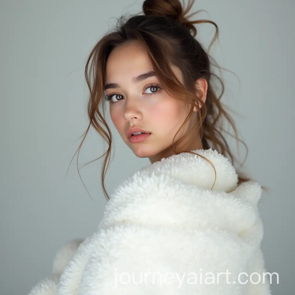 20YearOld-Woman-with-Serious-Yet-Sweet-Expression-in-White-Blanket