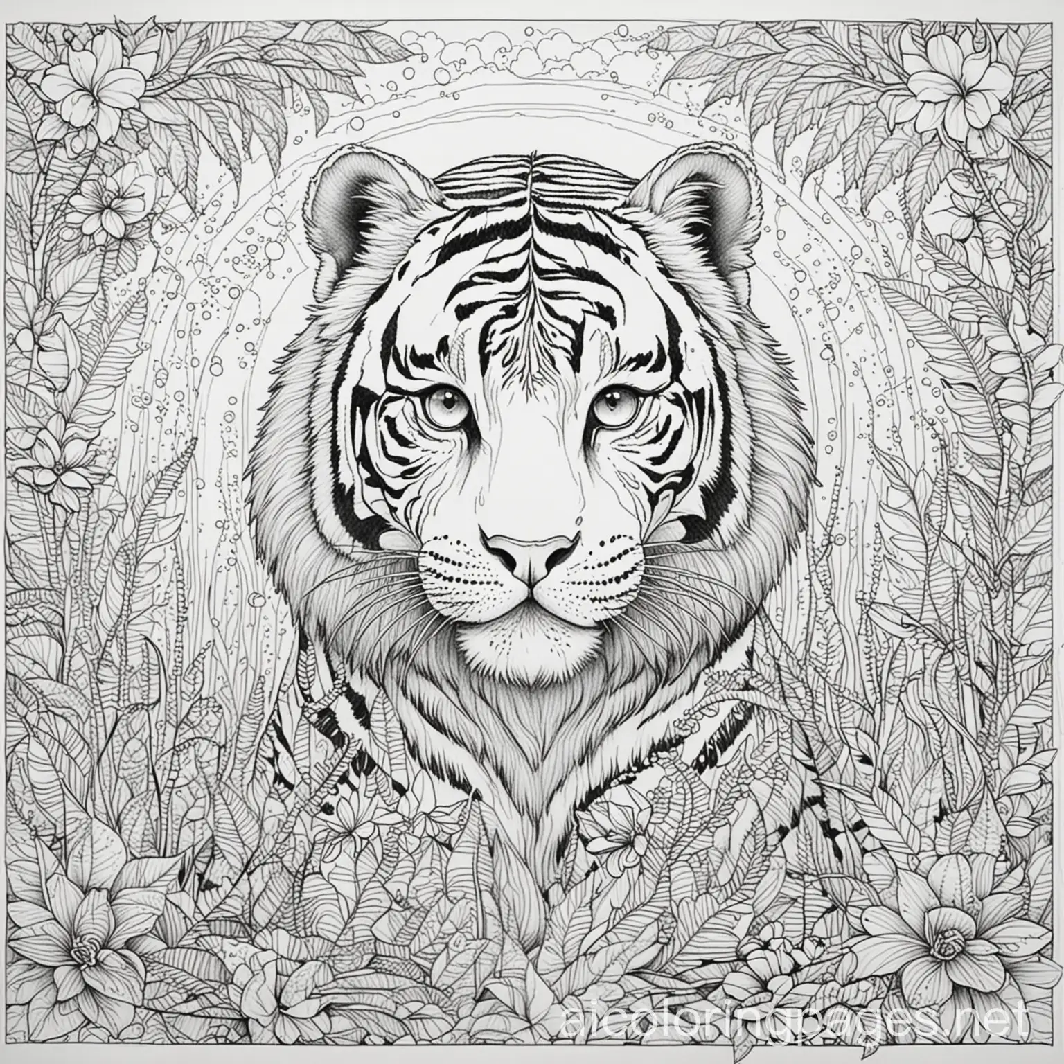 Adult-Coloring-Page-with-Tiger-Patterns-for-Stress-Relief