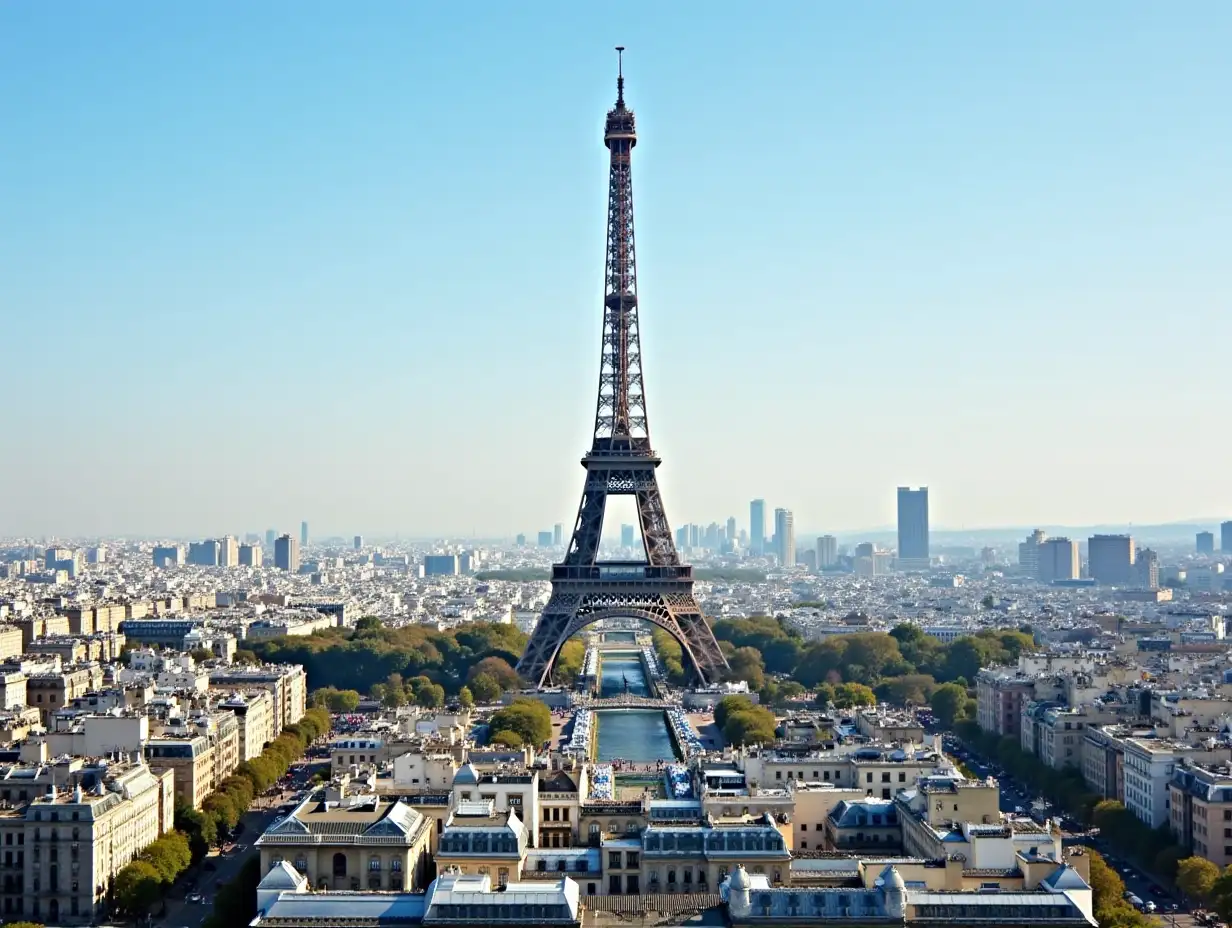 Iconic-Eiffel-Tower-at-Dusk-in-Paris