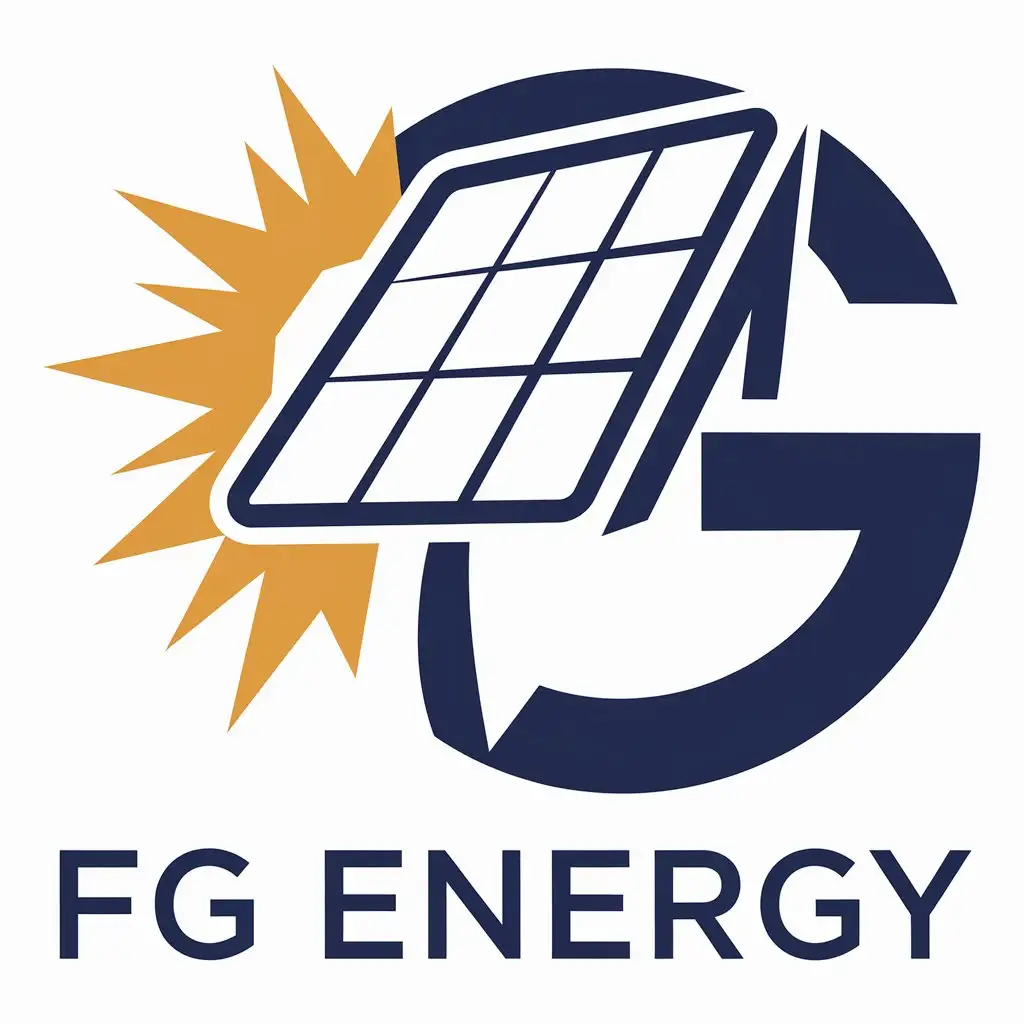 LOGO Design for FG Energy Vector Solar Symbol with Clear Background