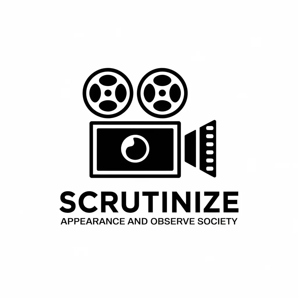 a vector logo design,with the text "scrutinize appearance and observe society", main symbol:C,Moderate,be used in Entertainment industry,clear background