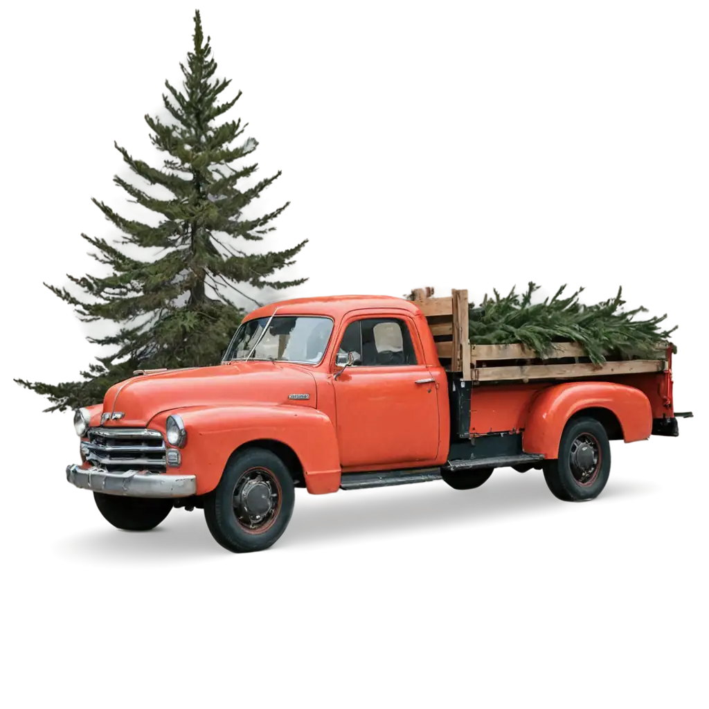 Vintage-Truck-with-Pine-Tree-in-Trunk-PNG-Retro-Charm-and-Natural-Beauty