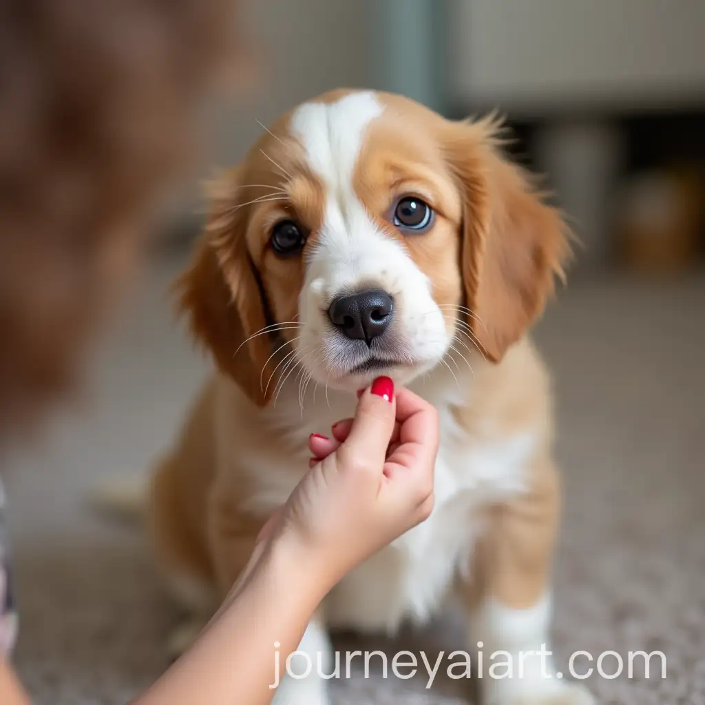 Playful-Puppy-Applying-Makeup