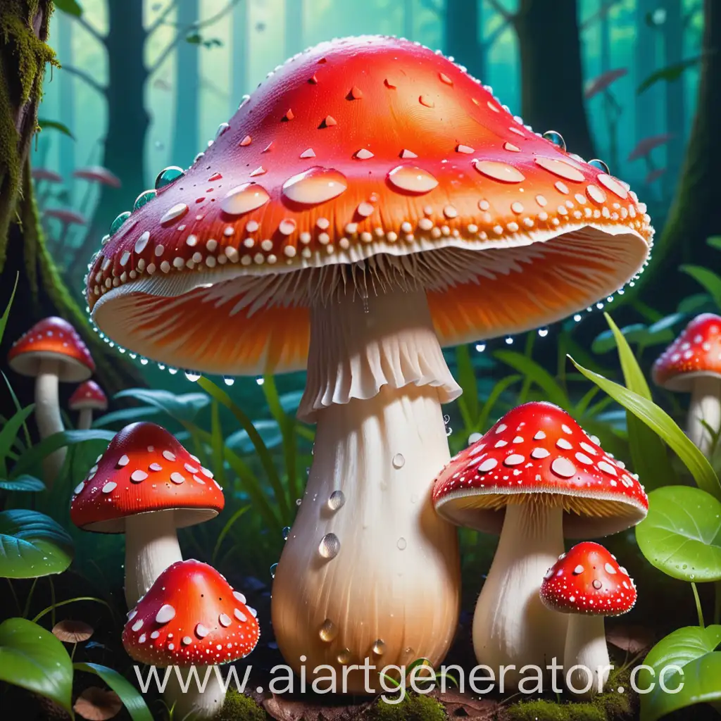 Giant-Fly-Agaric-Mushroom-in-Enchanted-Forest