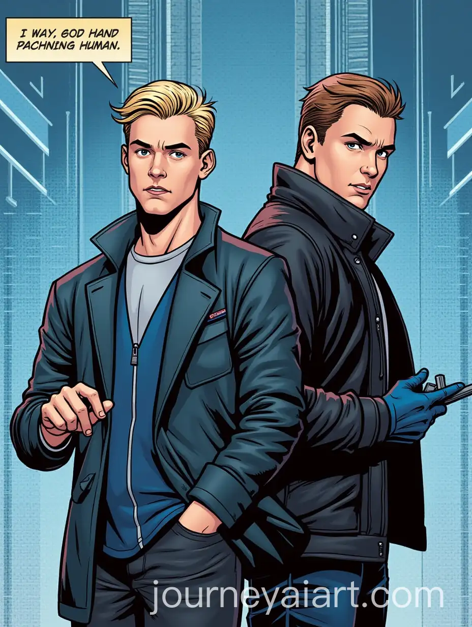 Connor-and-Hank-from-Detroit-Become-Human-in-Comic-Style