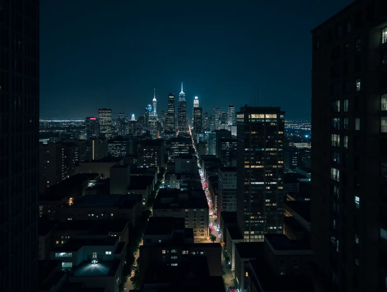 Night-View-City-Financial-District-Illuminated-Office-Buildings-Pattern-Resilience