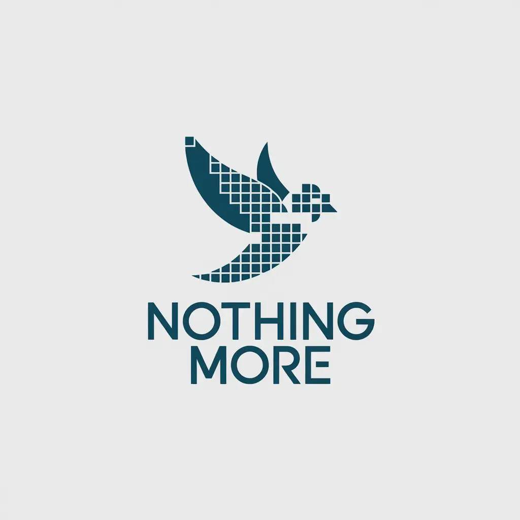 LOGO Design for Nothing More Digital Bird in Minimalistic Style with Clear Background