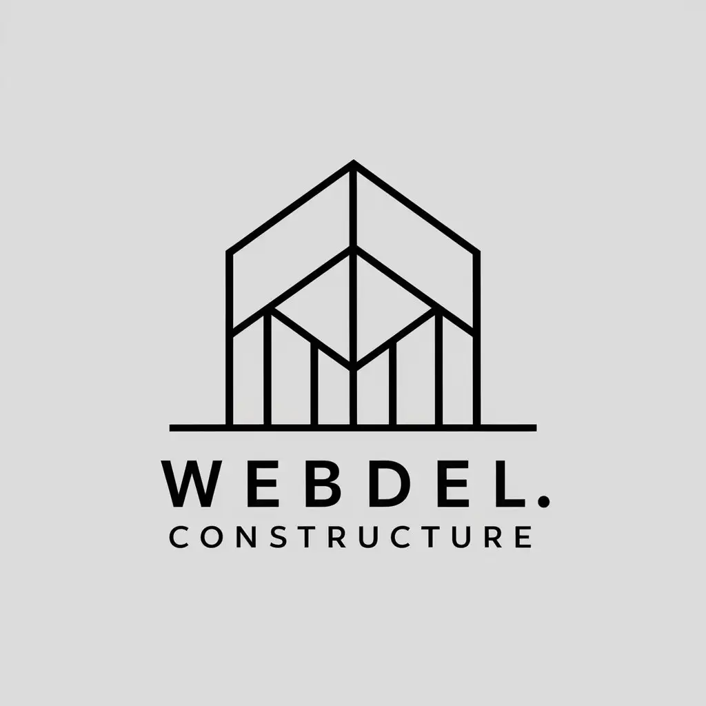 a vector logo design,with the text "webdelconstructor", main symbol:architecture,Minimalistic,clear background