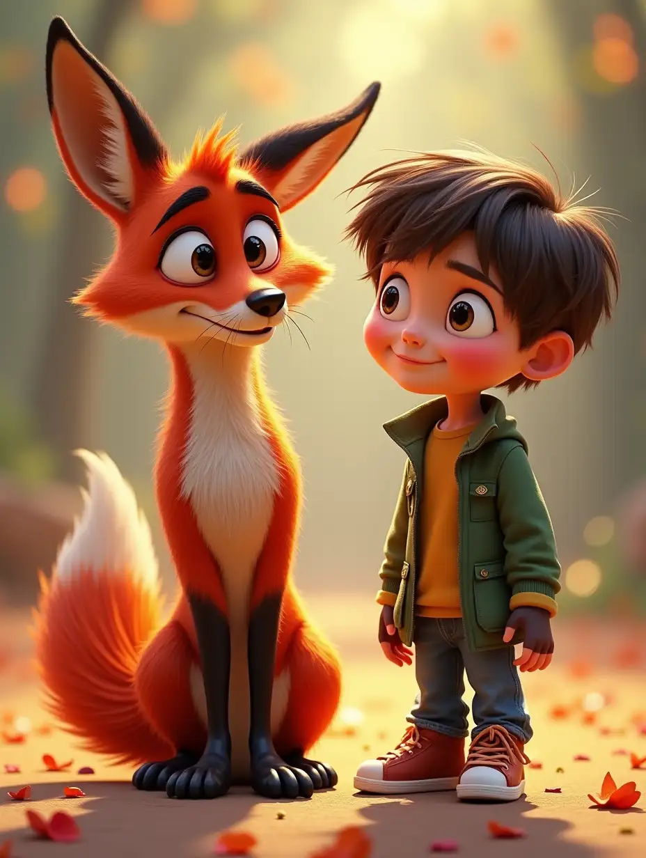 Talking-Fox-and-Curious-Boy-Adventure-in-Pixar-Disney-Style-3D-Artwork