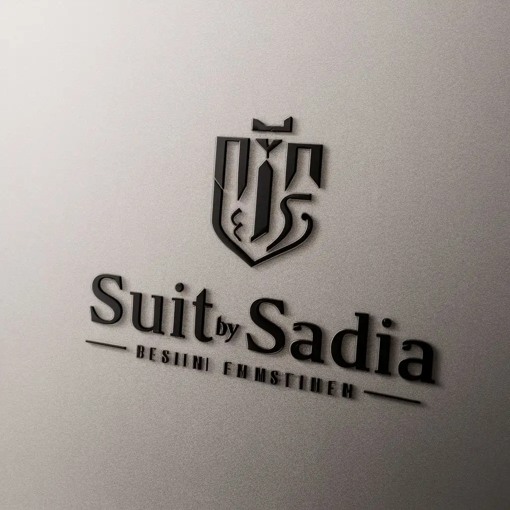 LOGO Design For SuitbySadia Modern and Elegant Logo for a Sophisticated Clothing Brand