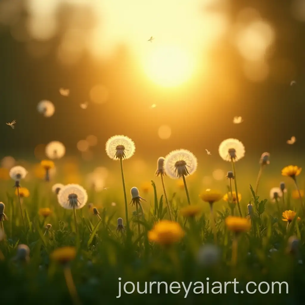 Serene-MeadowAI-Art-Prompt-Expansion-at-Golden-Hour-with-Dandelions-in-the-Breeze