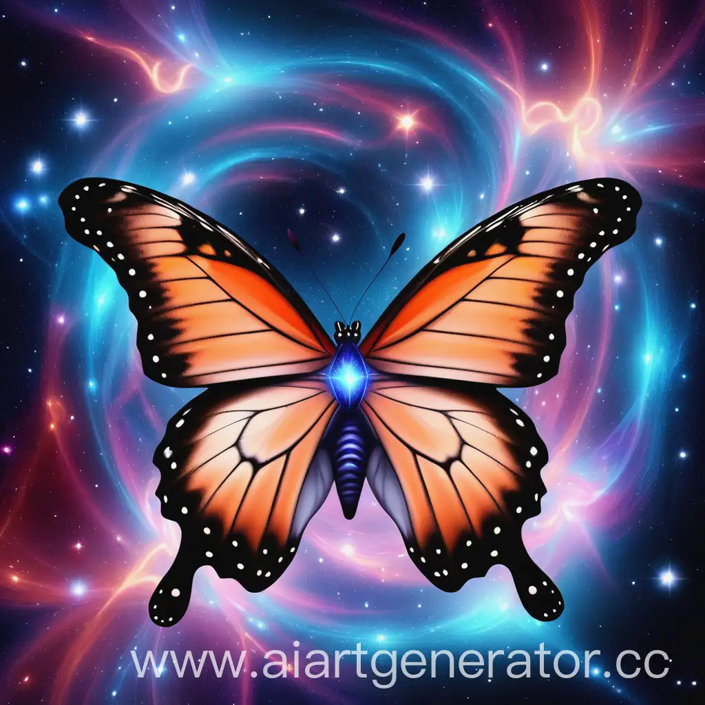 butterfly in astral space