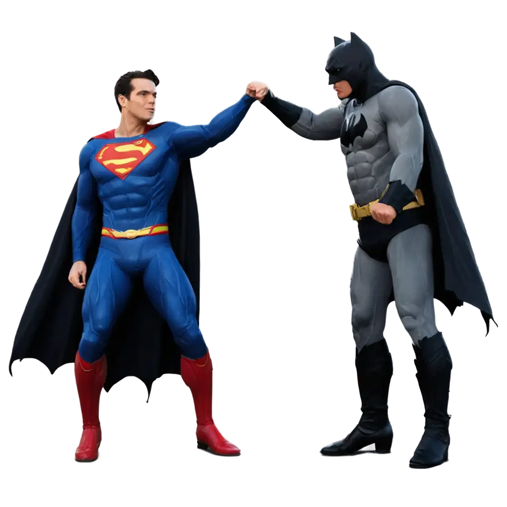 Epic-Showdown-Superman-vs-Batman-PNG-Artwork