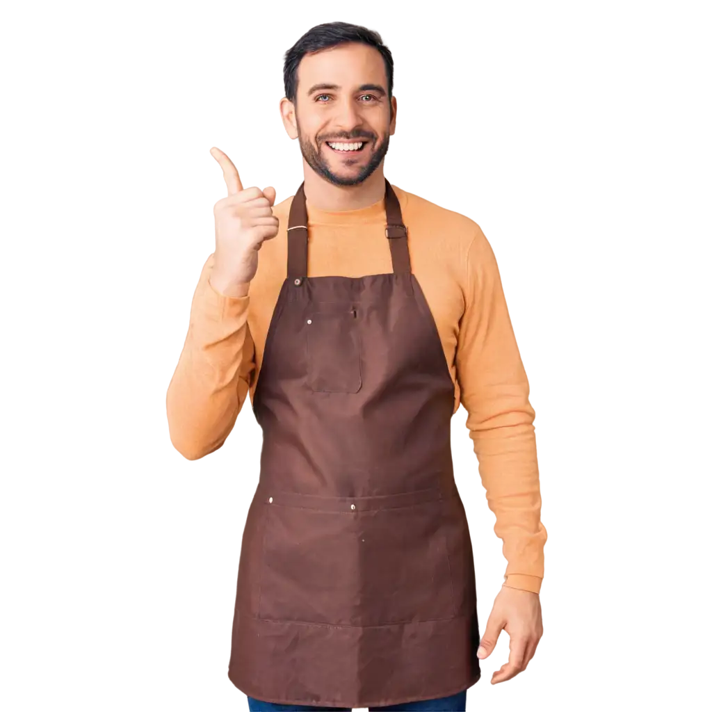 PNG-Image-of-a-Happy-Man-with-a-Barbecue-Bib-Celebrate-Joy-with-HighQuality-Clarity