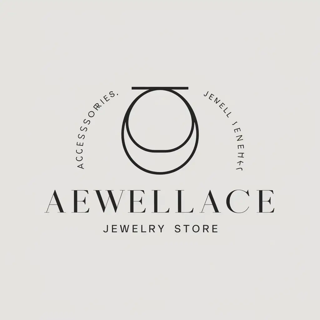 a logo design,with the text "accessories, necklace, jewelry", main symbol:line,Minimalistic,be used in Retail industry,clear background