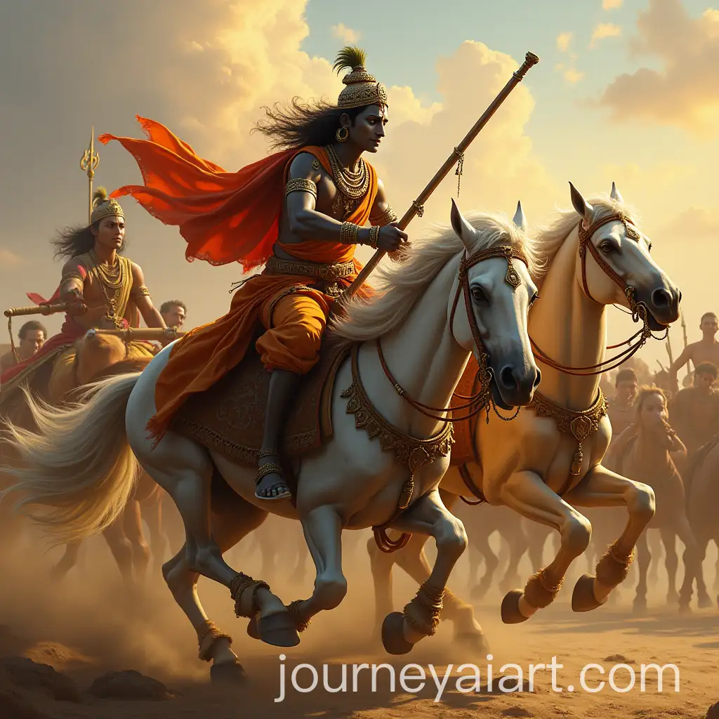 Sri-Krishna-Advising-Arjuna-on-the-Chariot-in-Mahabharata