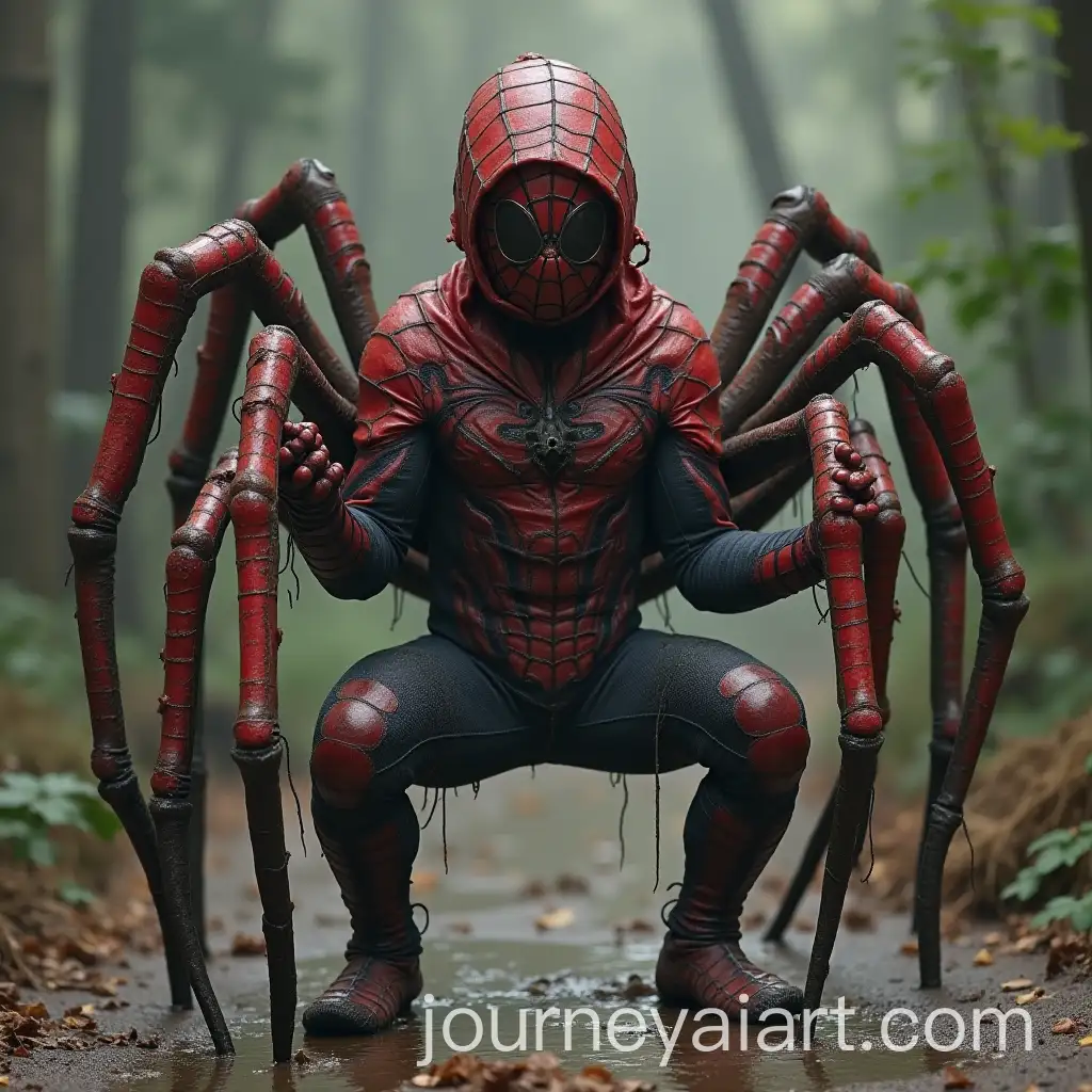 Human-Spider-Costume-with-Diarrhea