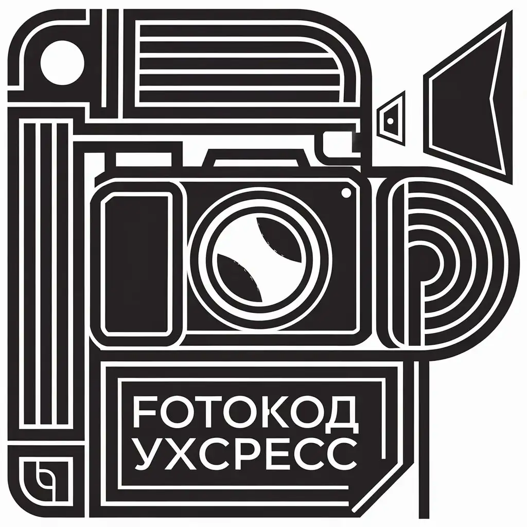 LOGO Design For FOTOKOD Elegant Vector Design with Photo Camera and Light Burst